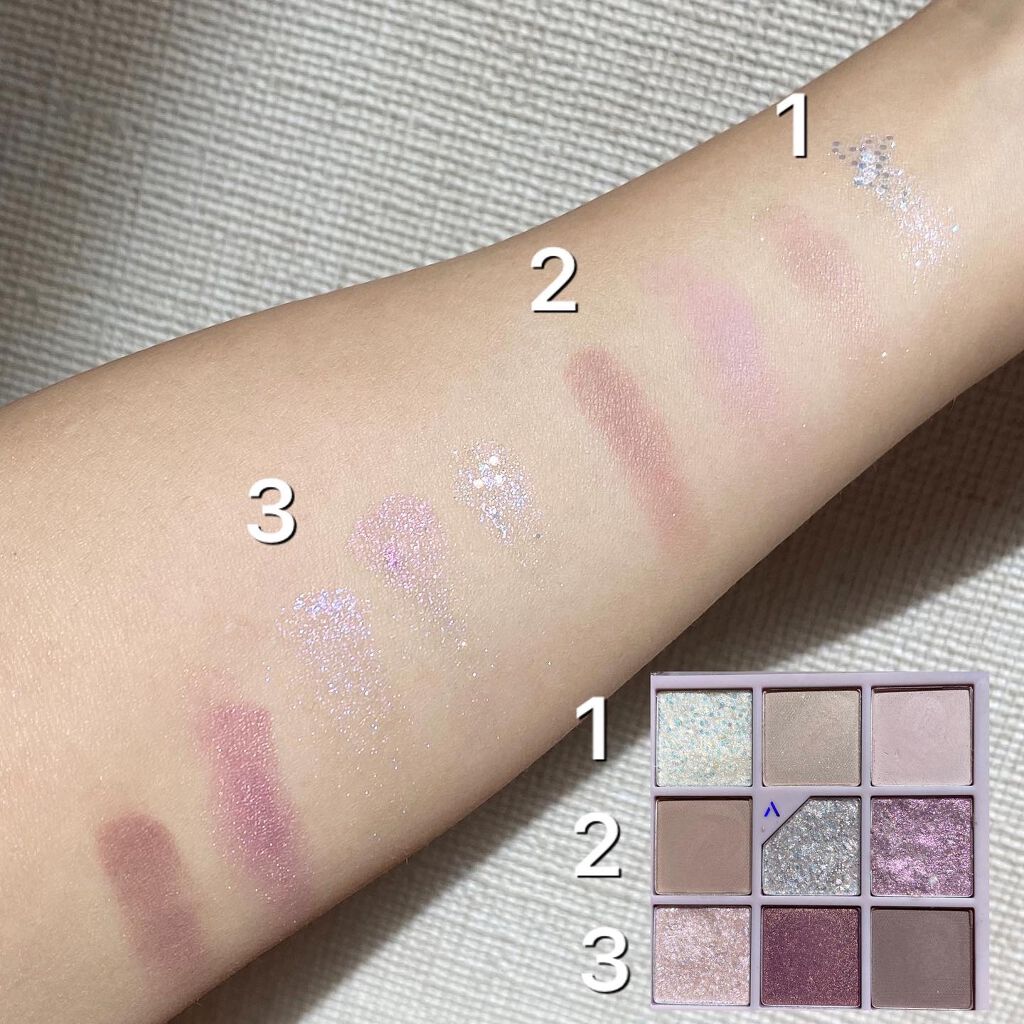 グリッターペディアアイパレット/unleashia/アイシャドウパレットを使ったクチコミ(2枚目)