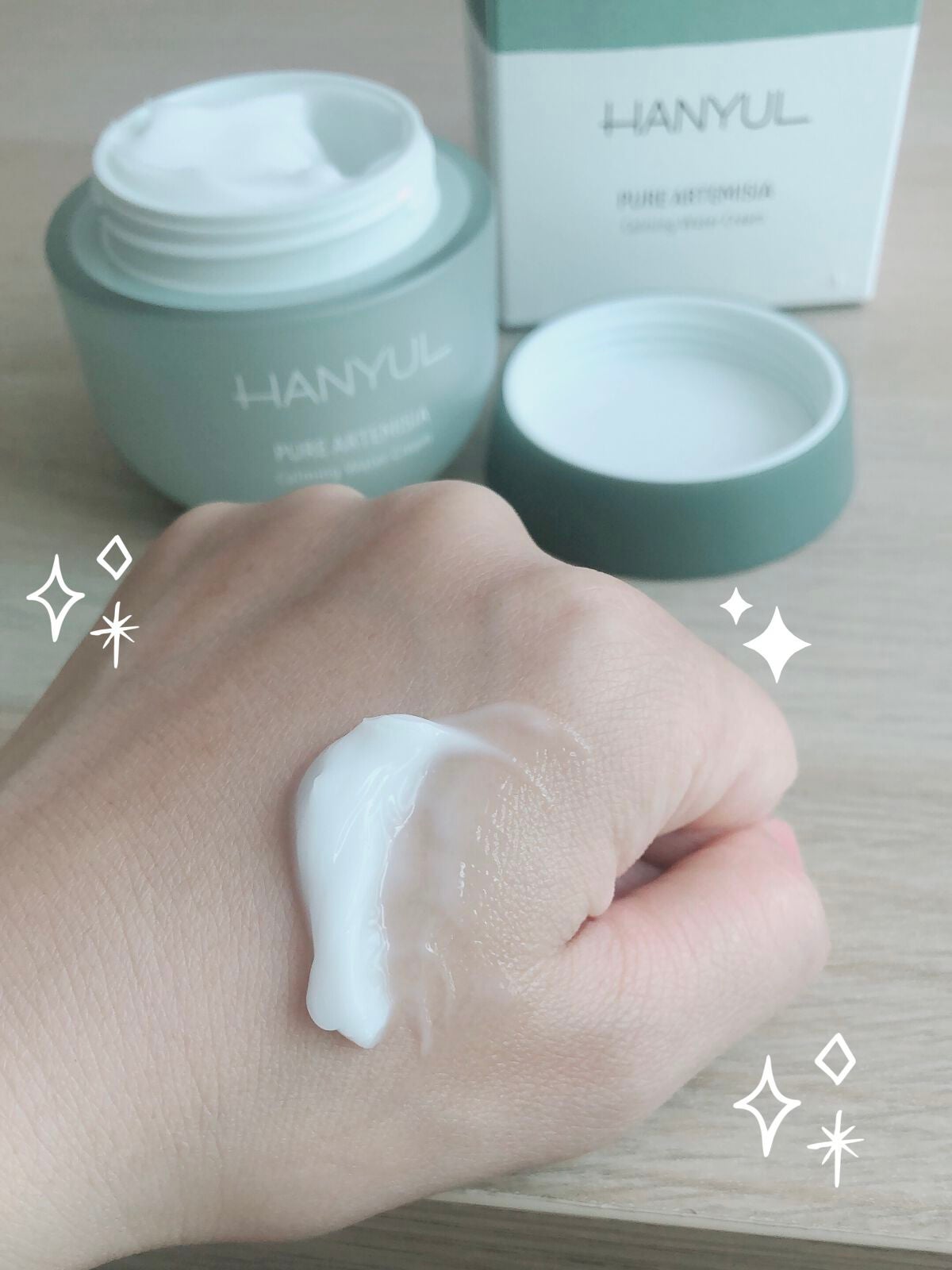 ピュアアルテミシア カーミングウォータークリーム/HANYUL(ハンユル)/フェイスクリームを使ったクチコミ(3枚目)