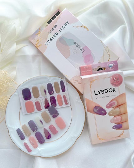 セミキュアジェルネイルシール ハンド用 16 ヴァイオレットミソロジー /LYSD’OR/ネイルシールの画像