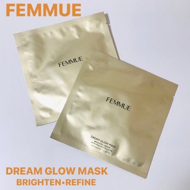 FEMMUE ドリームグロウマスク(BR)のクチコミ「
•FEMMUE•
DREAM GLOW MASK  BRIGHTEN•REFINE
(BR .....」（1枚目）