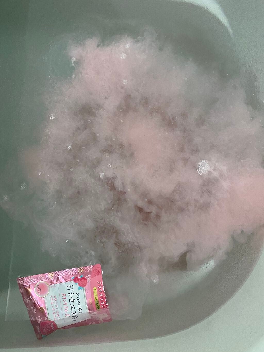 汗かきエステ気分 スキンケアローズ/マックス/保湿系入浴剤を使ったクチコミ(4枚目)