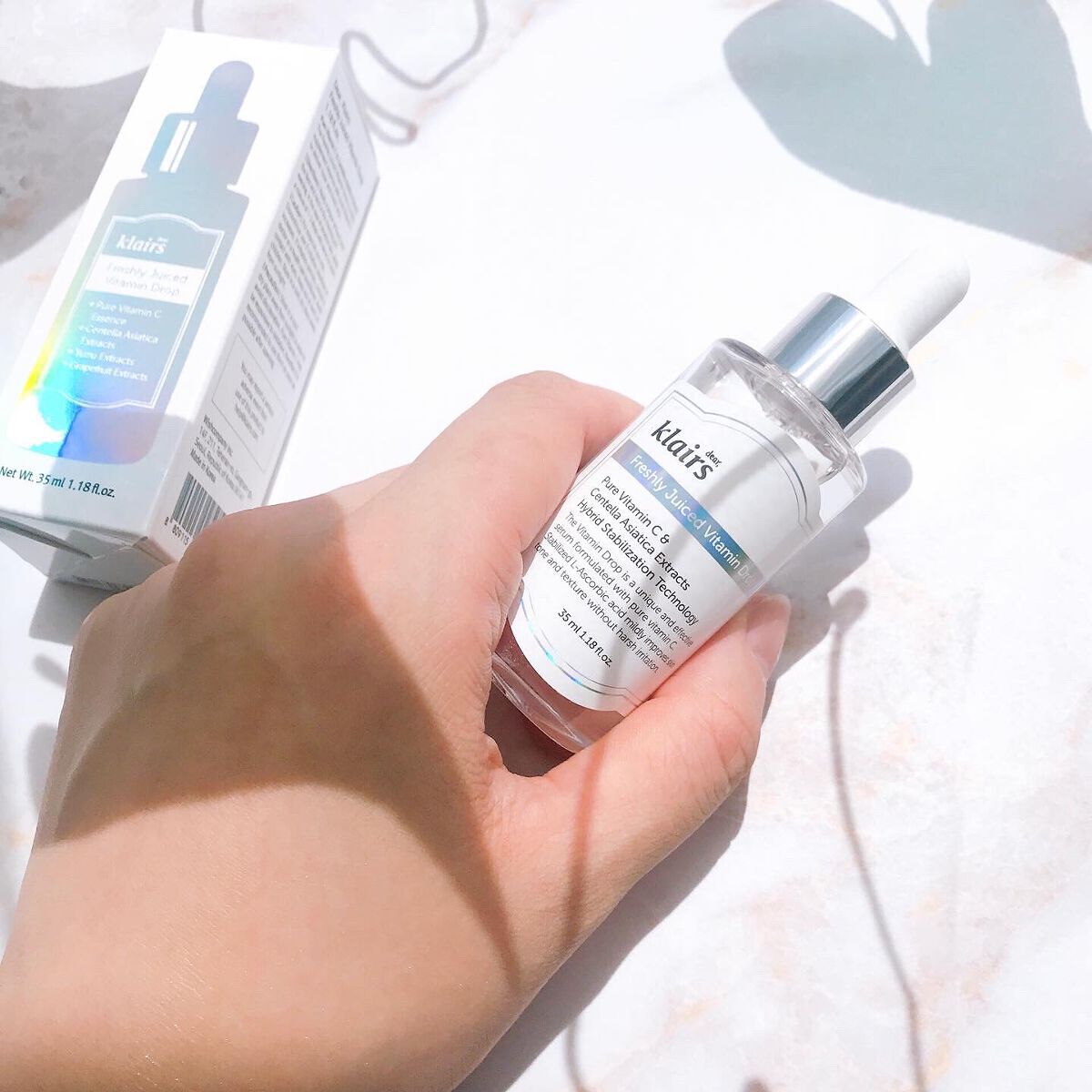 フレッシュリージュースドビタミンドロップ(35ml)/Klairs/美容液を使ったクチコミ（3枚目）