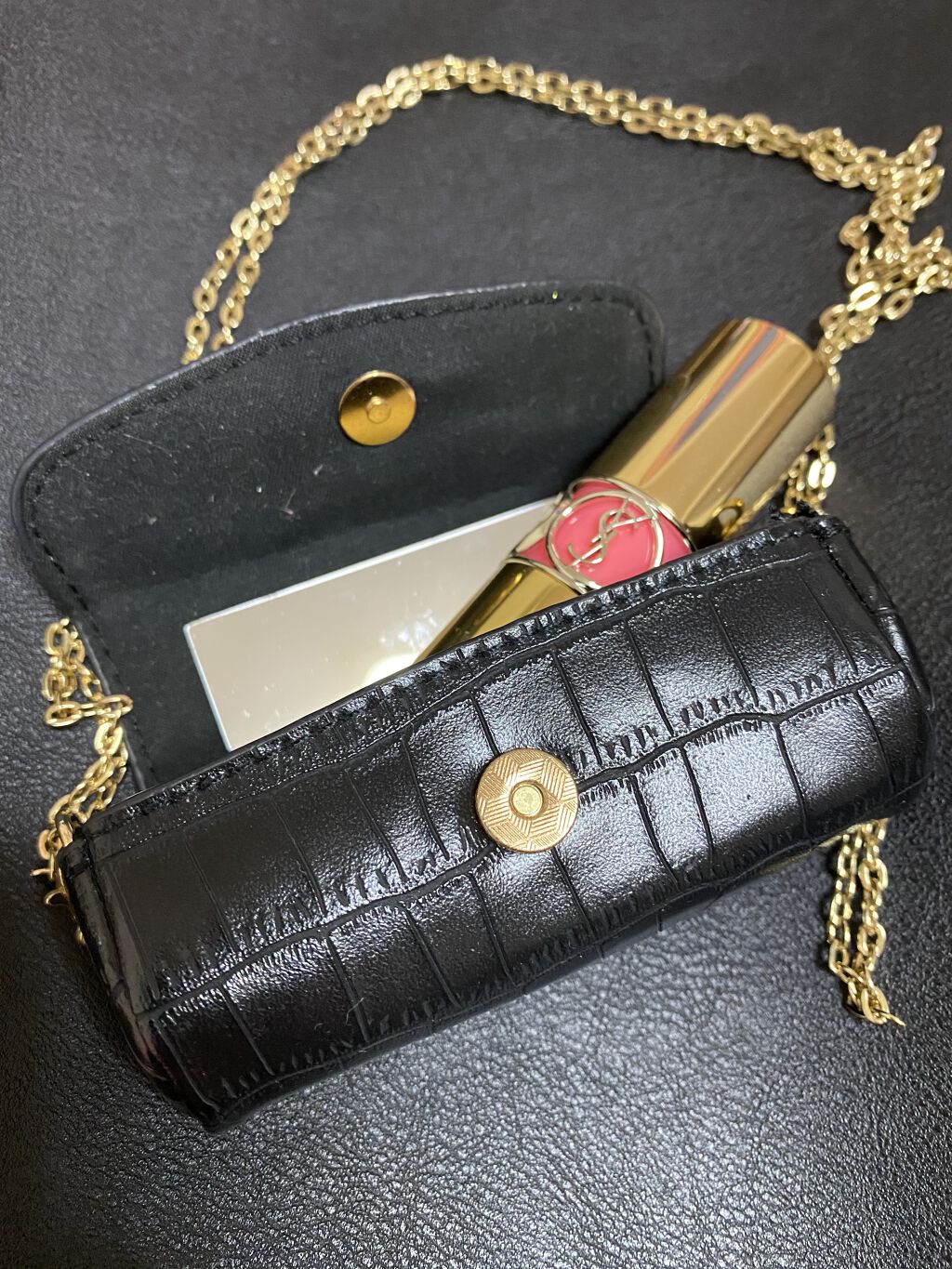 ルージュ ヴォリュプテ シャイン/YVES SAINT LAURENT BEAUTE/口紅を使ったクチコミ（2枚目）