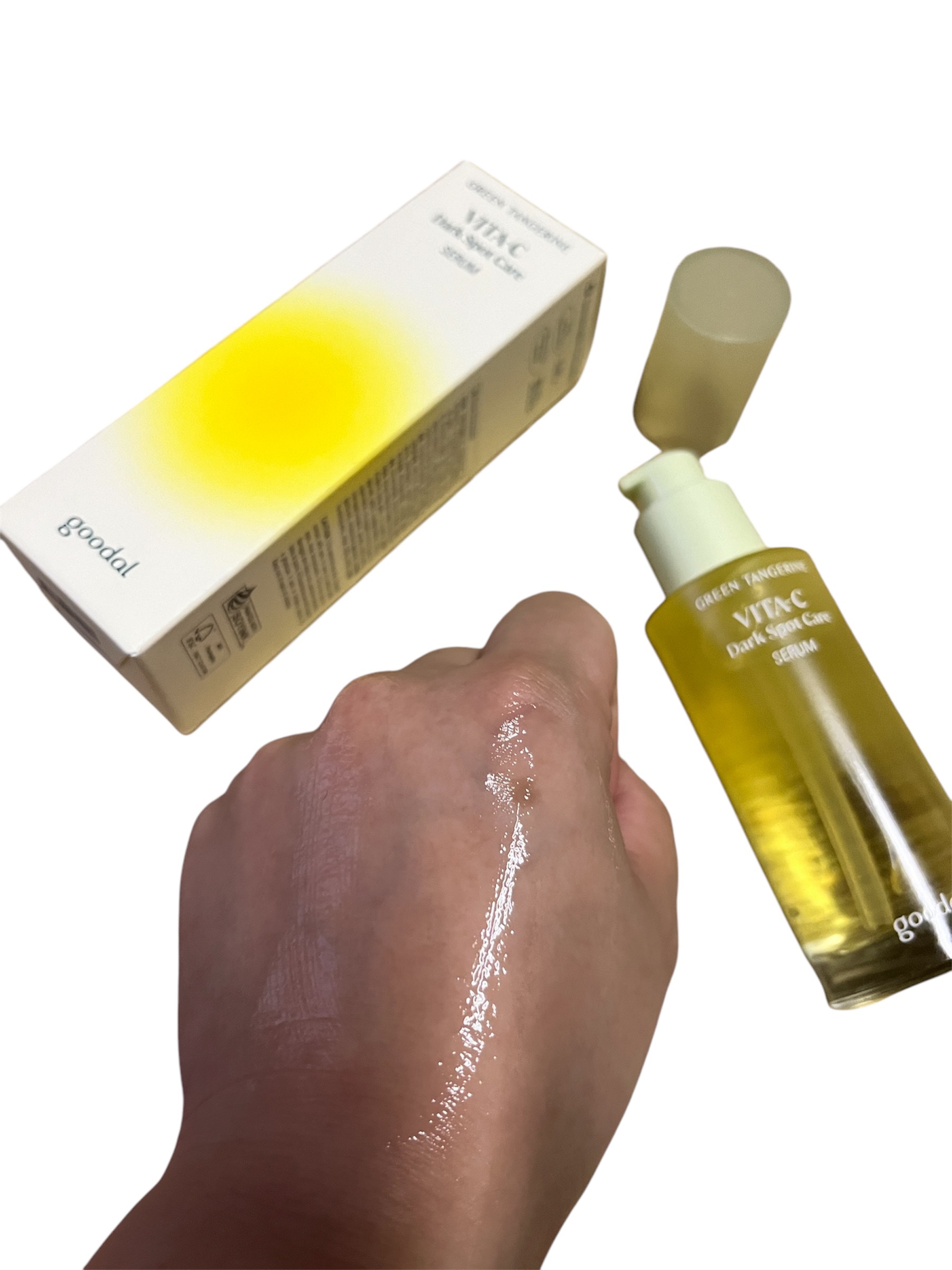 グリーンタンジェリン ビタC ダークスポットケアセラム/goodal/美容液を使ったクチコミ（3枚目）