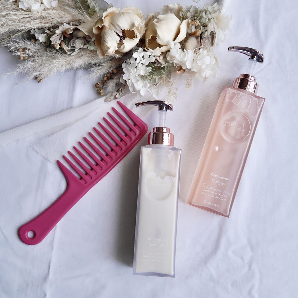 プルント ディープリペア美容液シャンプー／トリートメント/Purunt./市販シャンプーを使ったクチコミ（2枚目）