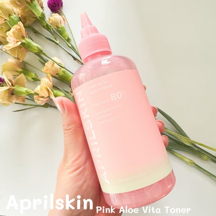 ピンクアロエビタトナー/APRILSKIN/化粧水を使ったクチコミ(2枚目)