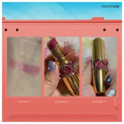 ルージュ ヴォリュプテ シャイン/YVES SAINT LAURENT BEAUTE/口紅を使ったクチコミ(2枚目)