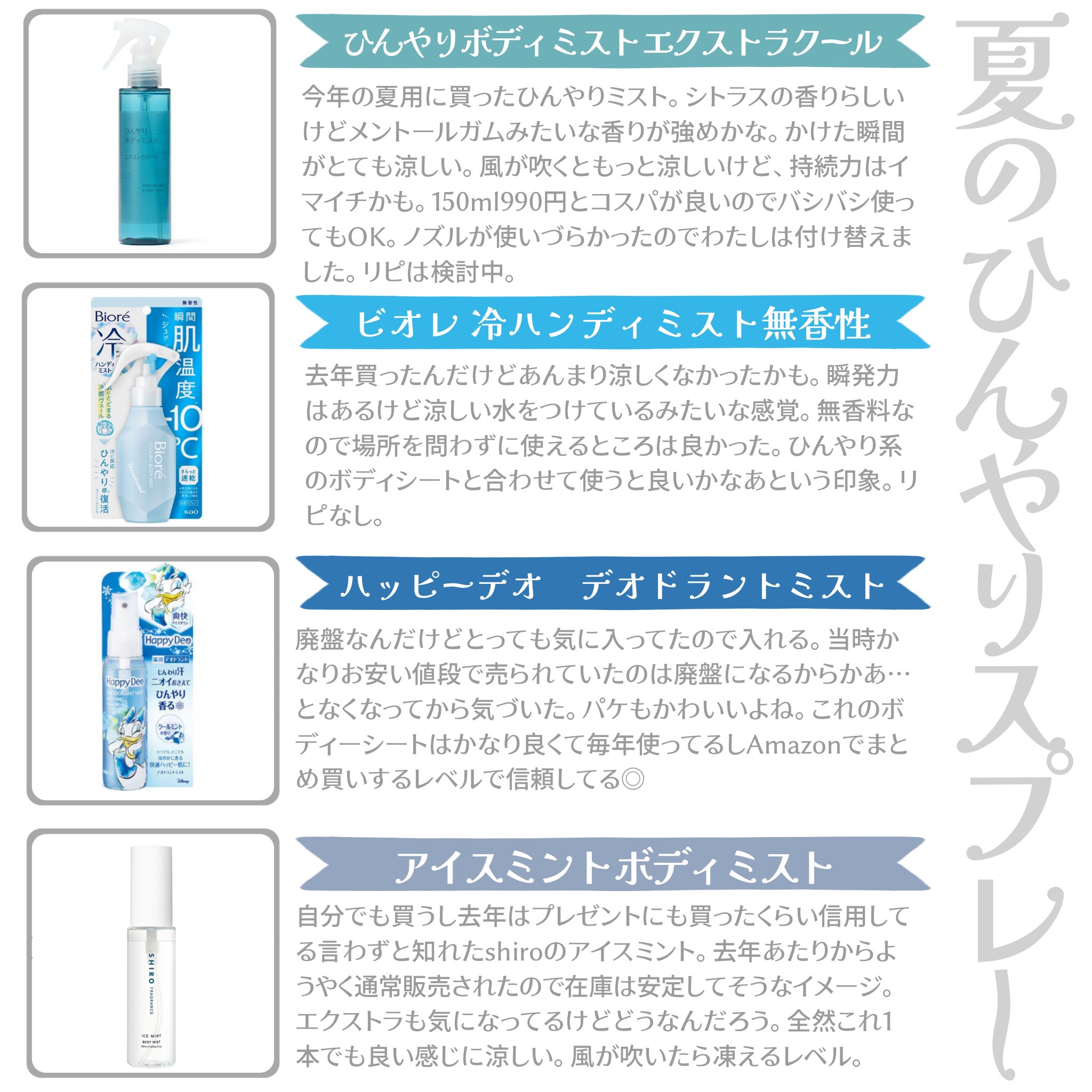 試してみた】マンダム ハッピーデオ デオドラントミスト アイスダウン