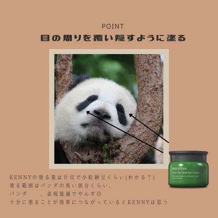 グリーンティー シード アイクリーム/innisfree/アイケア・アイクリームを使ったクチコミ(2枚目)