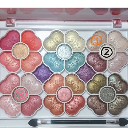 アイカラーパレット/ティアラガール/アイシャドウパレットを使ったクチコミ(3枚目)