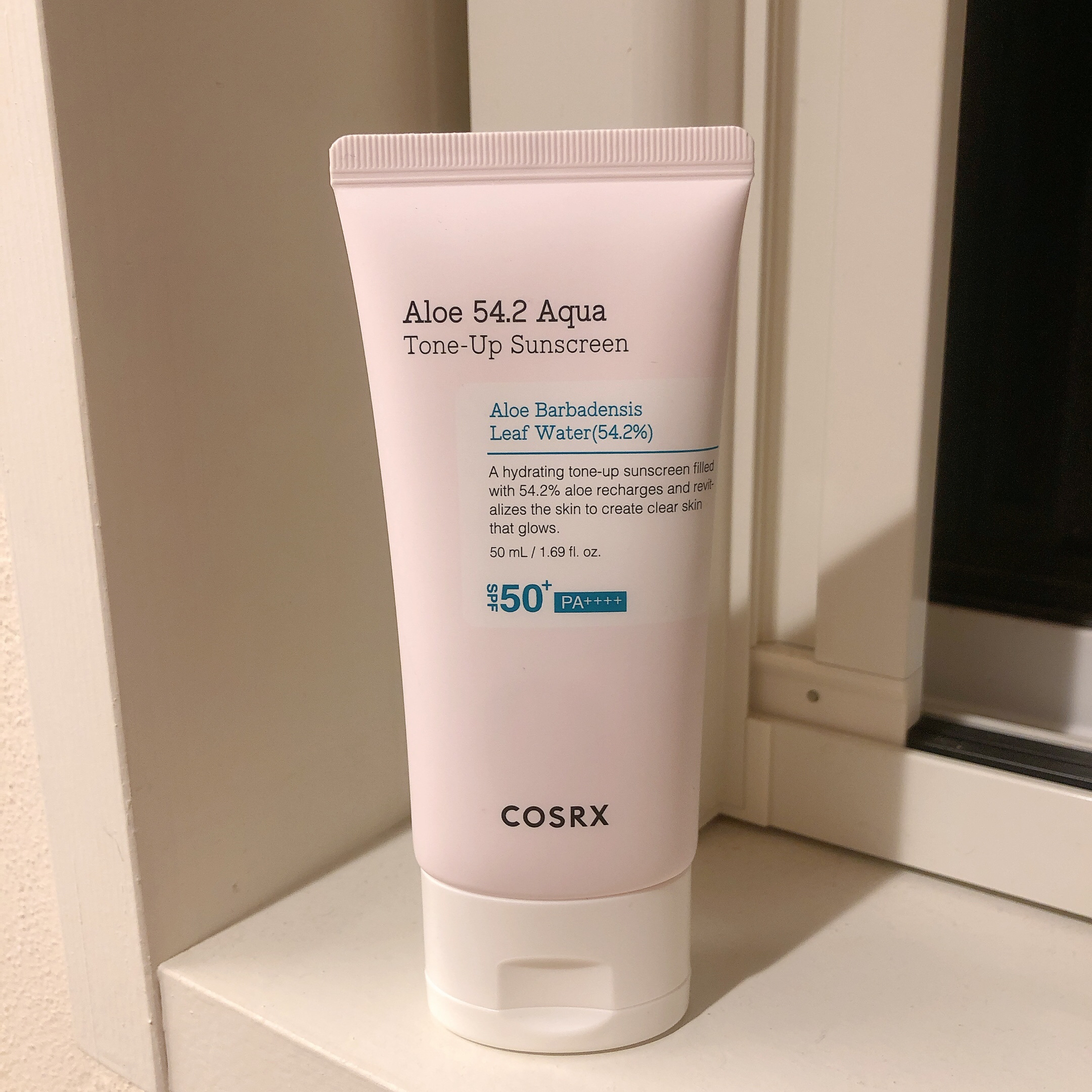 アロエ54.2アクアトーンアップUVクリーム　SPF50+ PA++++/COSRX/日焼け止めクリームを使ったクチコミ（1枚目）