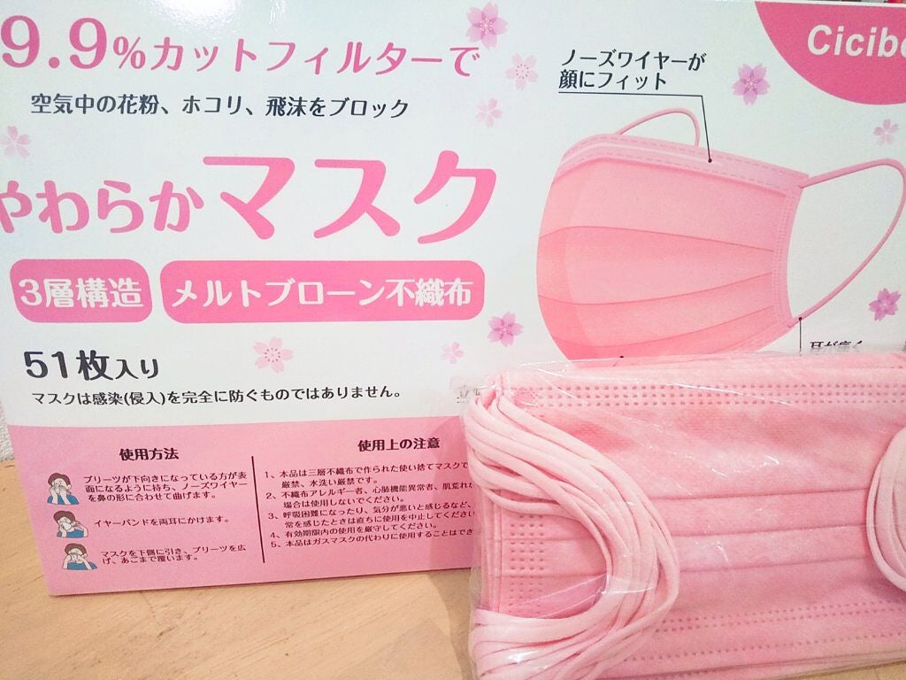 やわらかマスク 不織布マスク/Rakuten/マスクを使ったクチコミ(1枚目)