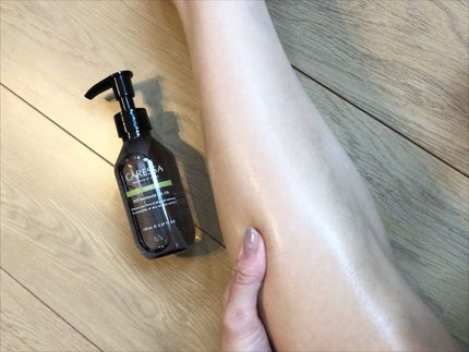 ホットマッサージ ジェルオイル(オリーブ)/CARESSA/ボディオイルを使ったクチコミ(4枚目)