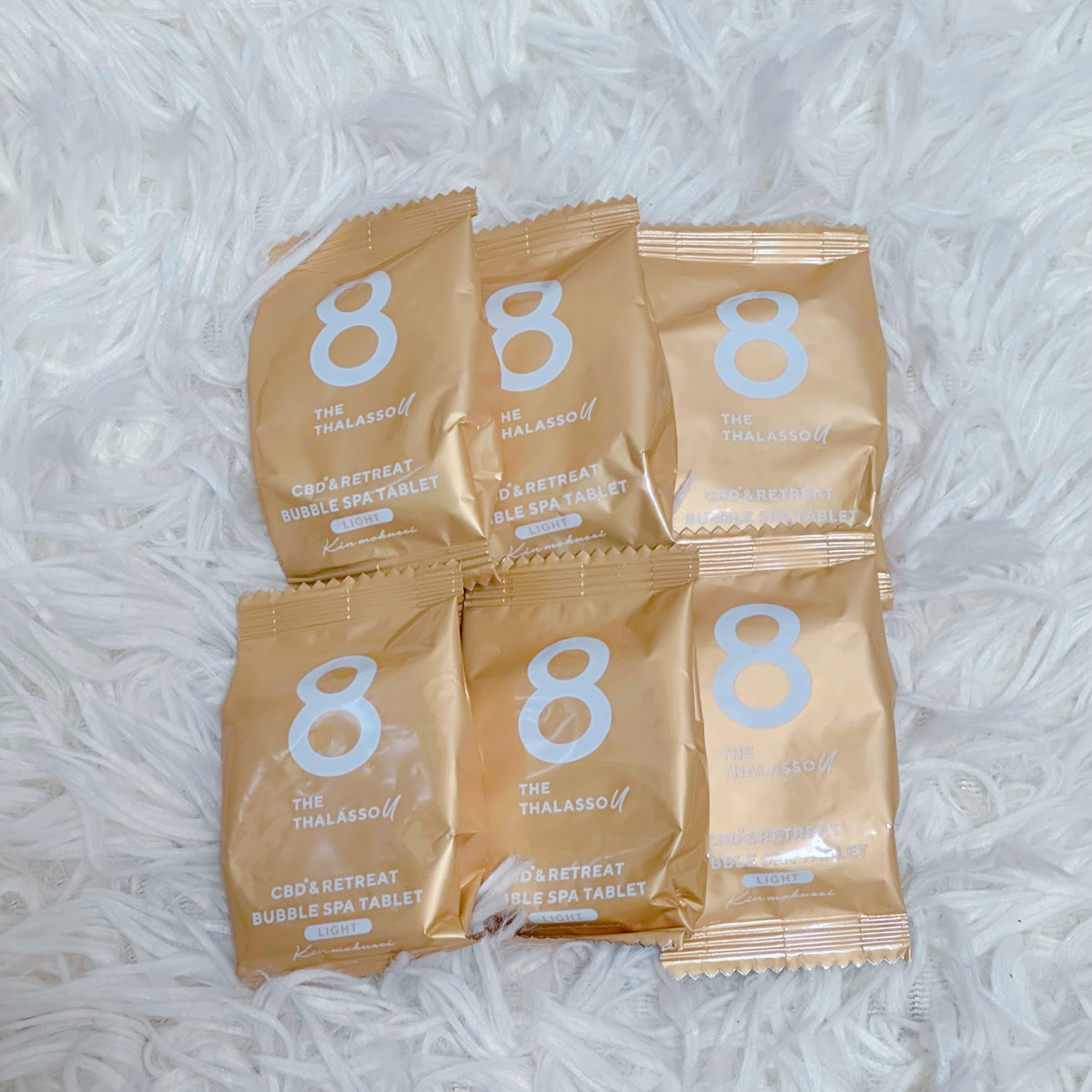 エイトザタラソ ユー CBD＆リトリート バブルスパ タブレット入浴料 ライト キンモクセイの香り/エイトザタラソ/無機塩系入浴剤を使ったクチコミ（2枚目）