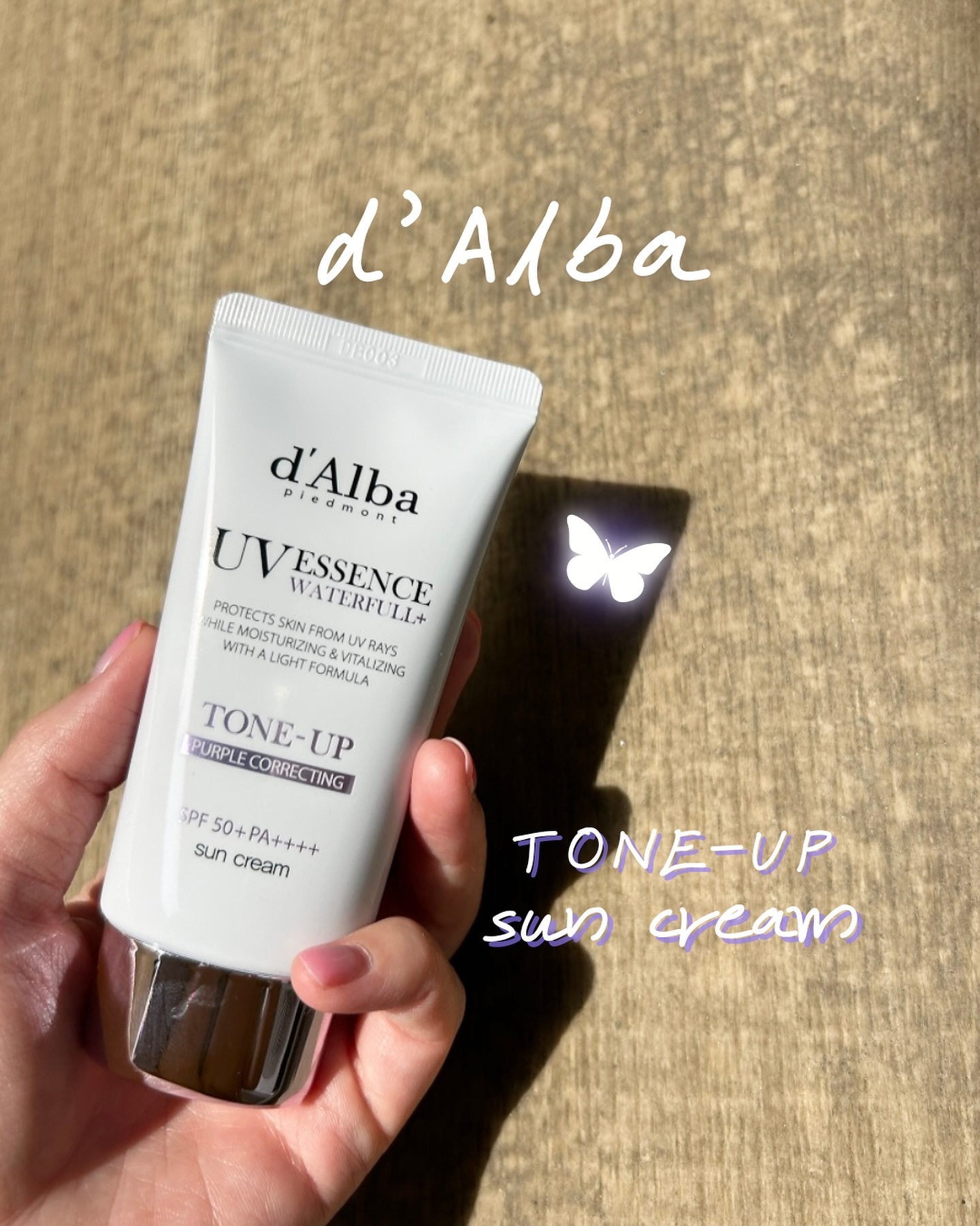 ダルバ ウォータフル トーンアップ サンクリーム(パープル)/ダルバ/日焼け止めクリームを使ったクチコミ（1枚目）