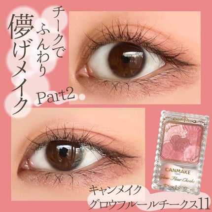 グロウフルールチークス/キャンメイク/パウダーチークを使ったクチコミ(1枚目)