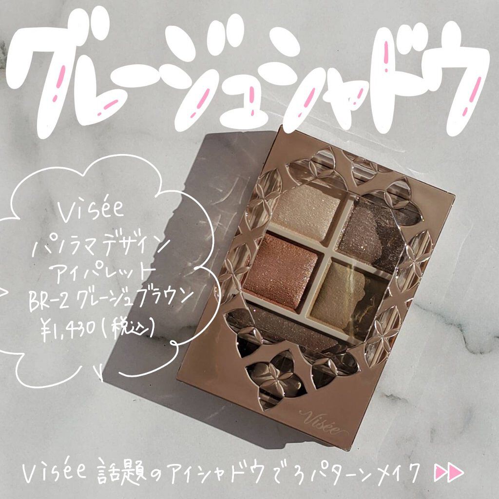 パノラマデザイン アイパレット BR-2 グレージュブラウン/Visée/アイシャドウパレットを使ったクチコミ（1枚目）