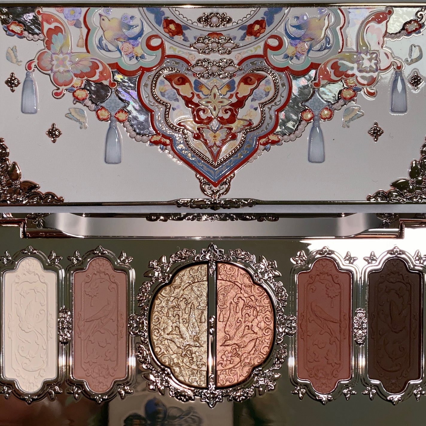 胡蝶雲肩6色アイシャドウパレット/FlowerKnows/アイシャドウパレットを使ったクチコミ(4枚目)