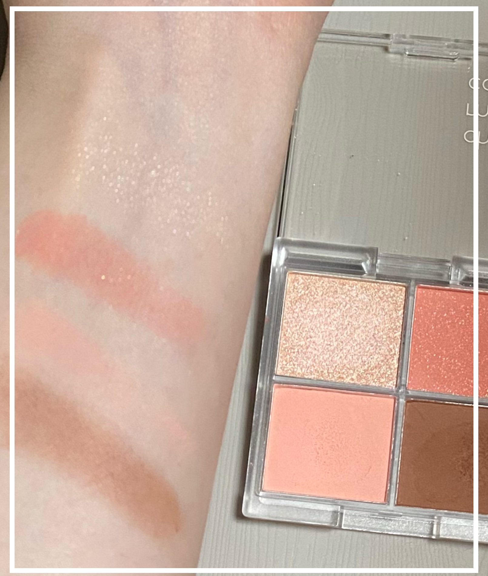 チアミーカラー 4色アイシャドウパレット/セリア/パウダーアイシャドウを使ったクチコミ（3枚目）