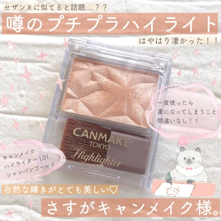 ハイライター/キャンメイク/パウダーハイライトを使ったクチコミ(1枚目)