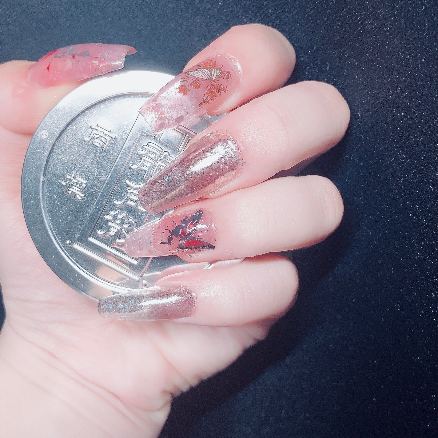 Epona on LIPS 「ネイル備忘録#Myあか抜け記録#ジェルネイル#ジェルネイル_百..」(2枚目)