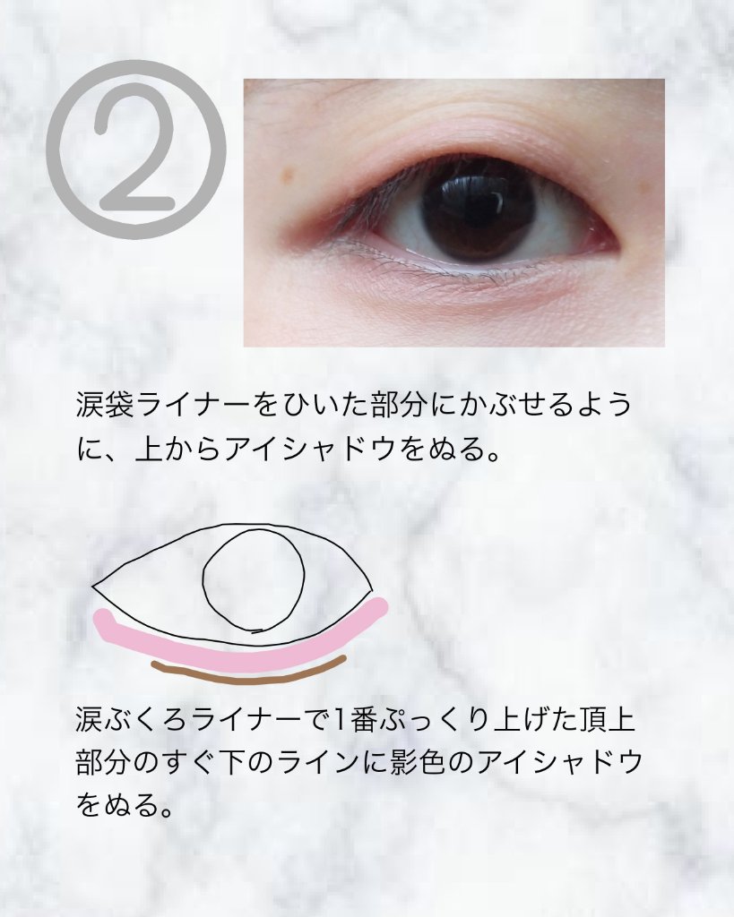 ティアーズアイバッグペンシル 021 シマーライトベージュ/MilleFée/ジェル・クリームアイシャドウを使ったクチコミ（3枚目）