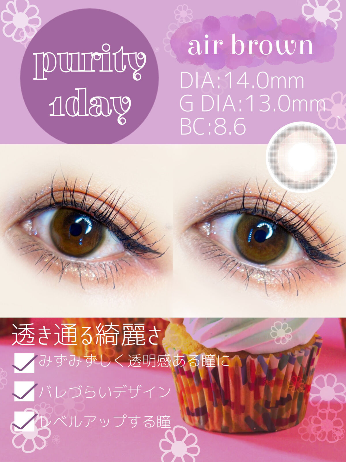 ピュアリティサークル/candy magic/カラーコンタクトレンズを使ったクチコミ（2枚目）