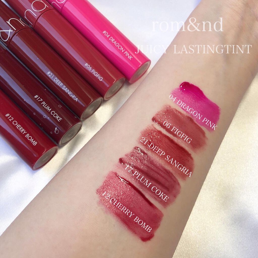 ジューシーラスティングティント/rom&nd/リップティントを使ったクチコミ（1枚目）