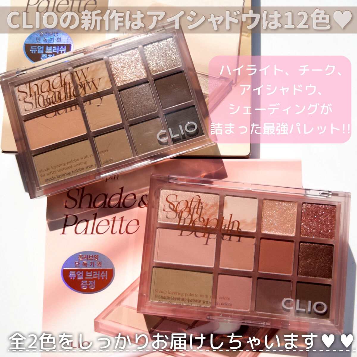 シェード アンド シャドウ パレット/CLIO/アイシャドウパレットを使ったクチコミ（2枚目）