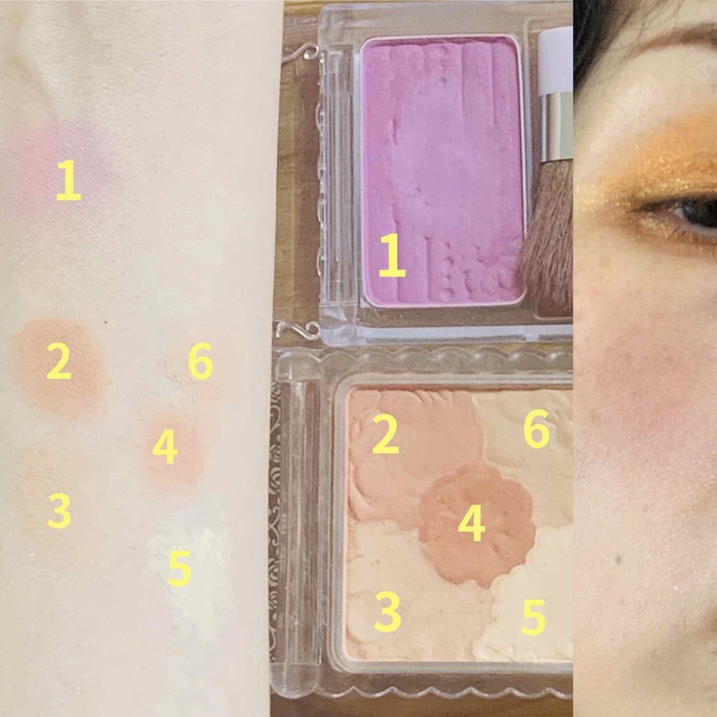 マットフルールチークス/キャンメイク/パウダーチークを使ったクチコミ（1枚目）