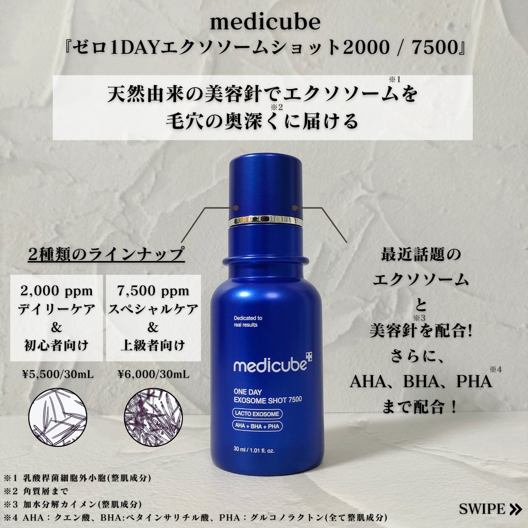 ゼロ1DAYエクソソームショット2000/MEDICUBE/美容液を使ったクチコミ（2枚目）