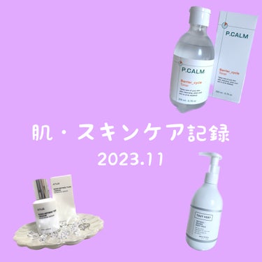 肌•スキンケア記録 2023.11

増えすぎて使い切れるのか心配
開けなきゃいいのに買ったら使いたくなっちゃう

🆕
•P.CALM バリアサイクルトナー
•P.CALM カトクリーム
•numbuz