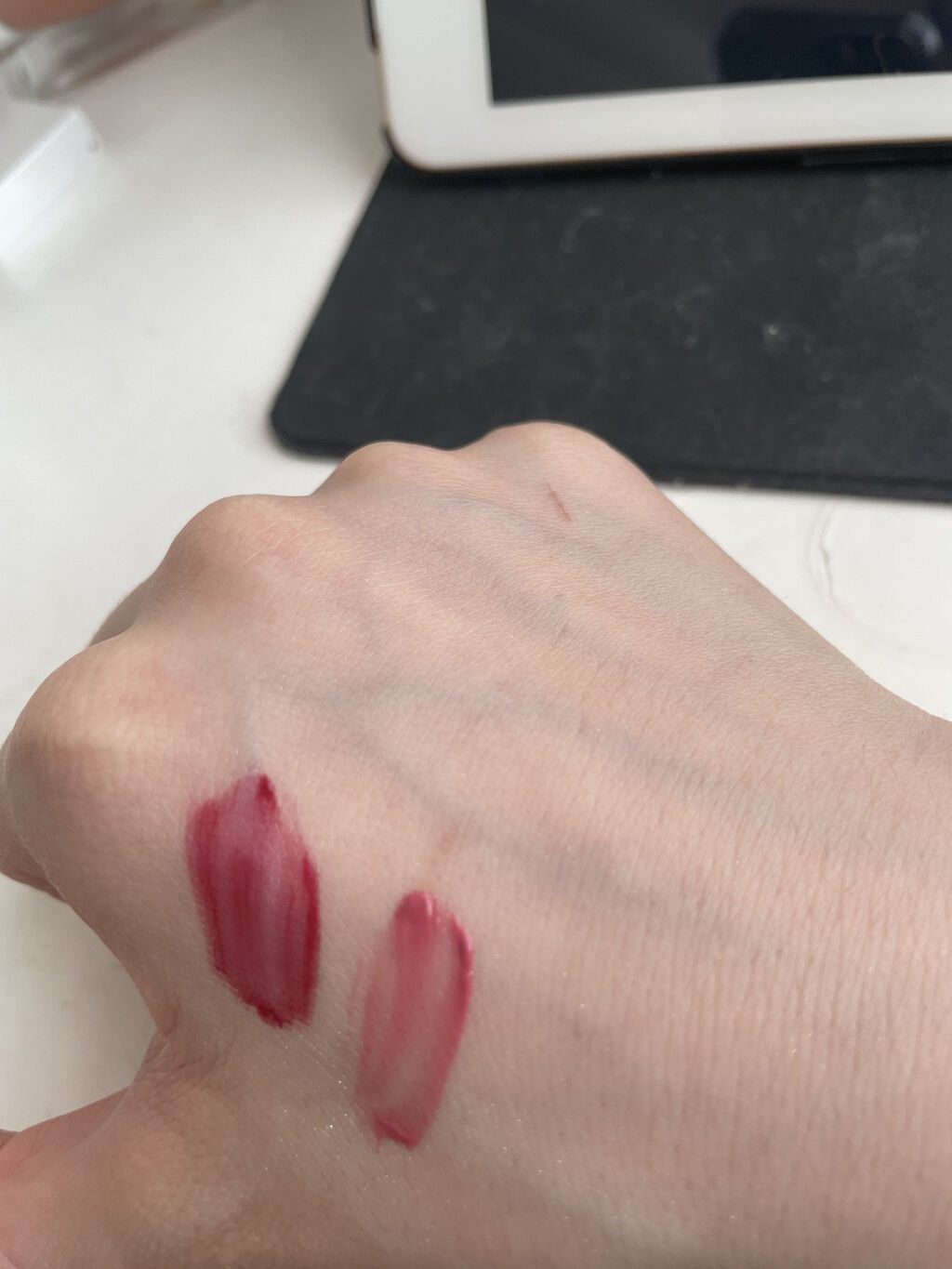  ルージュ アンリミテッド リキッド ラッカー/shu uemura/口紅を使ったクチコミ（2枚目）