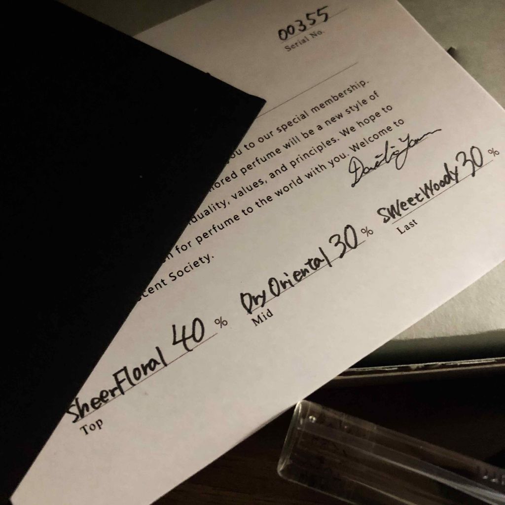 オーダーメイドフレグランス/Bespoke Scent Society/香水(レディース)を使ったクチコミ（2枚目）