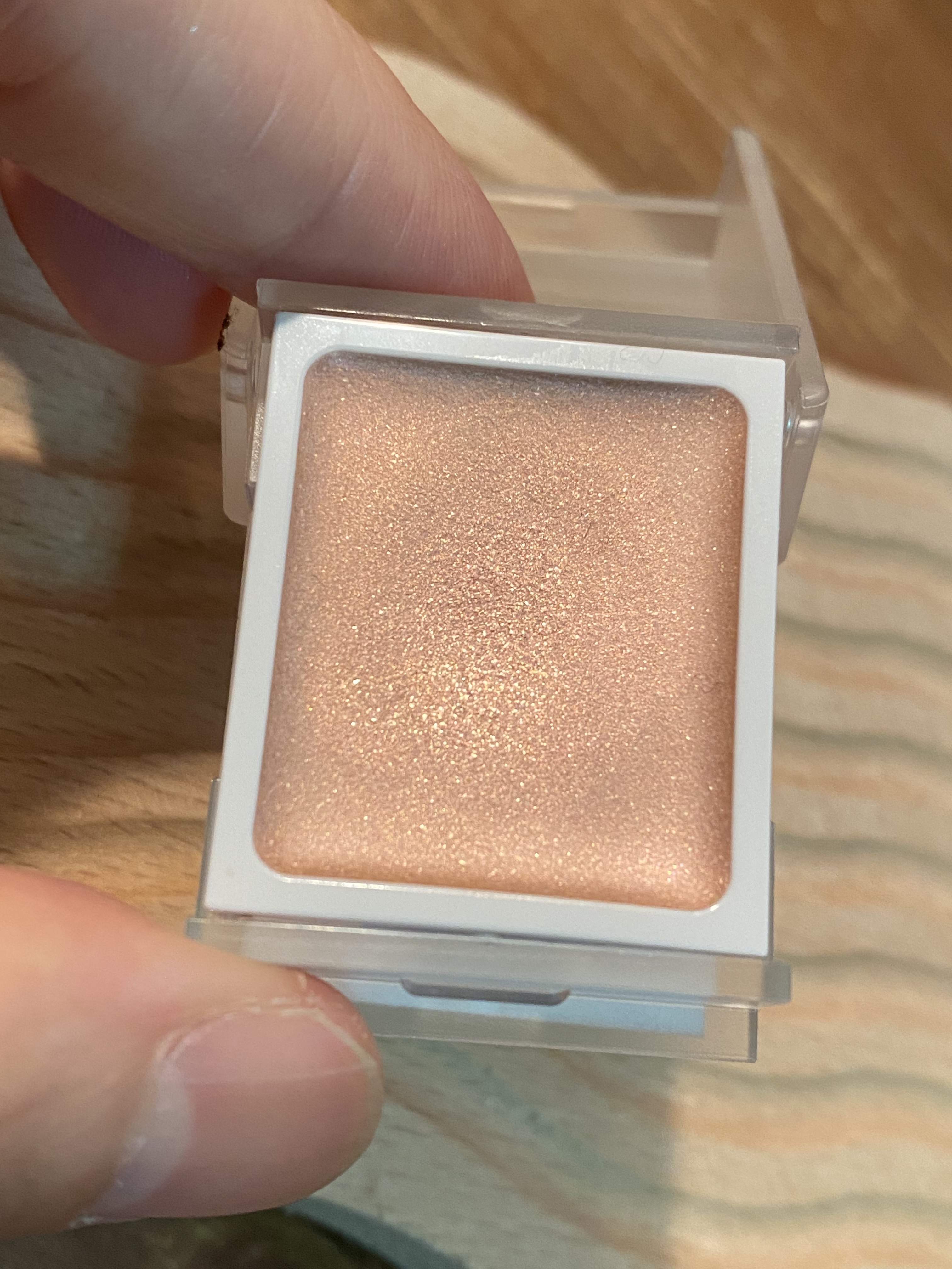 アイカラー　クリームタイプ ピンクベージュ/無印良品/ジェル・クリームアイシャドウを使ったクチコミ（2枚目）