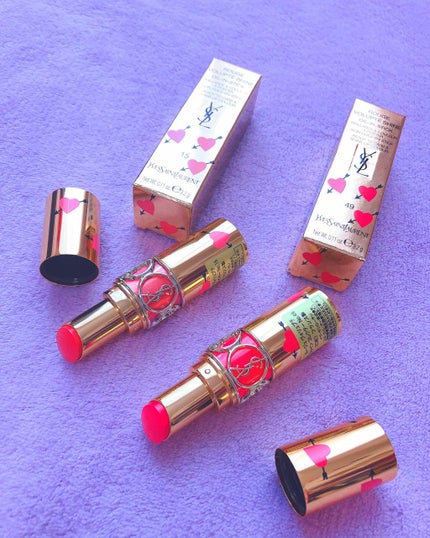 ルージュ ヴォリュプテ シャイン/YVES SAINT LAURENT BEAUTE/口紅を使ったクチコミ(2枚目)