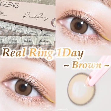 Real Ring 1day ブラウン/OLENS/ワンデー（１DAY）カラコンを使ったクチコミ（1枚目）