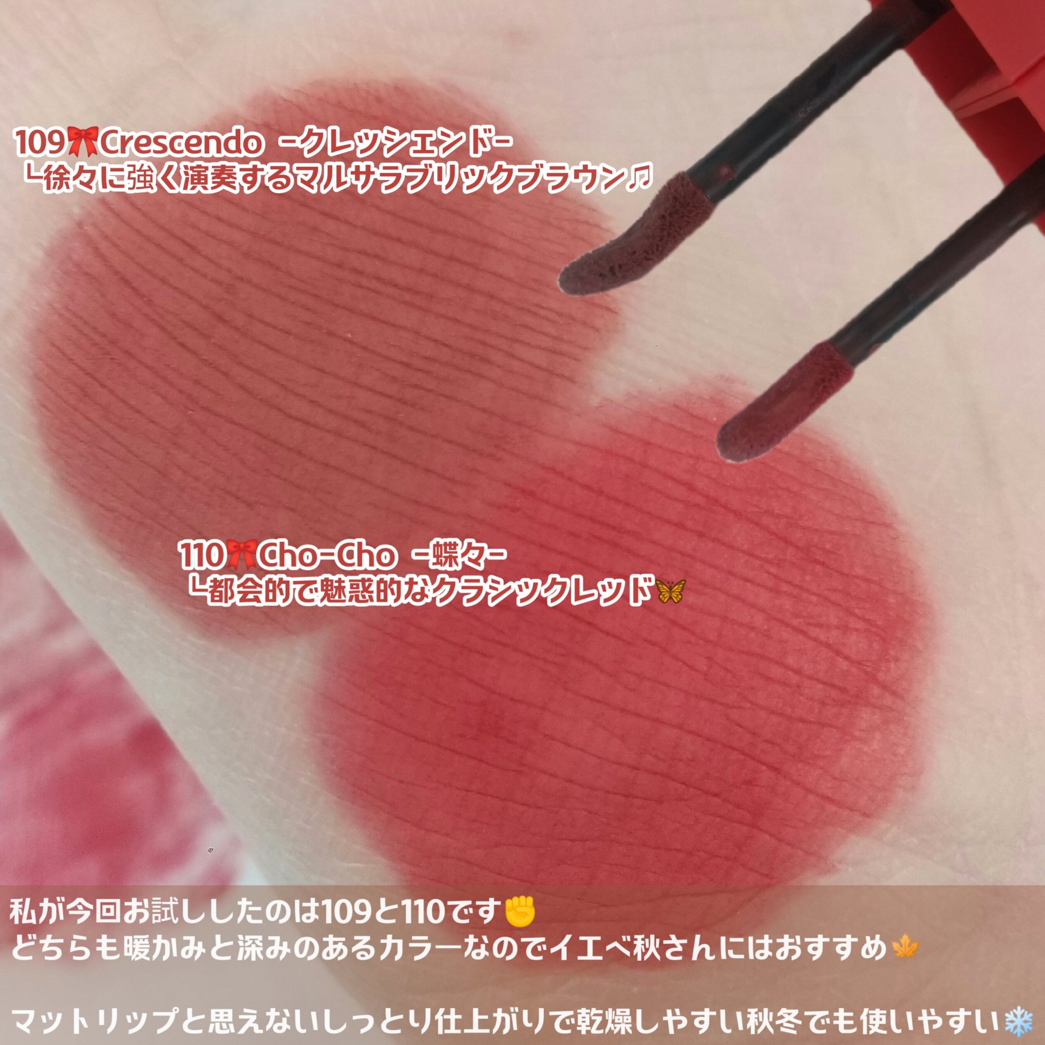 マダムバタフライコレクション ブラーニングリップベール/Dinto/口紅を使ったクチコミ（3枚目）