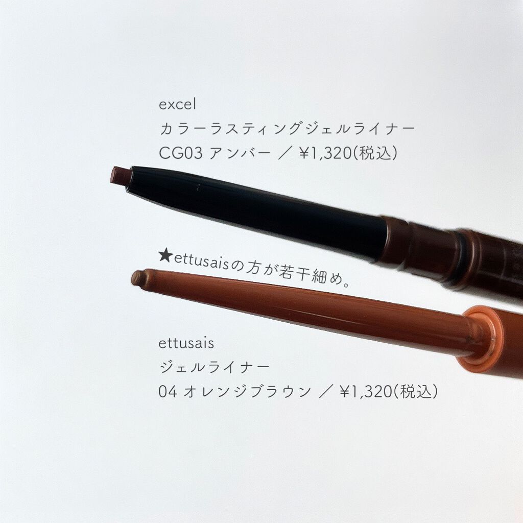 カラーラスティング ジェルライナー CG03 アンバー/excel/ジェルアイライナーを使ったクチコミ（2枚目）