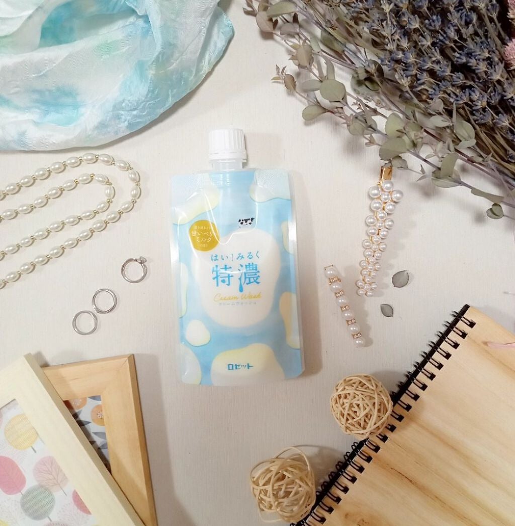 はい!みるく特濃 クリームウォッシュ/ロゼット/洗顔フォームを使ったクチコミ(1枚目)