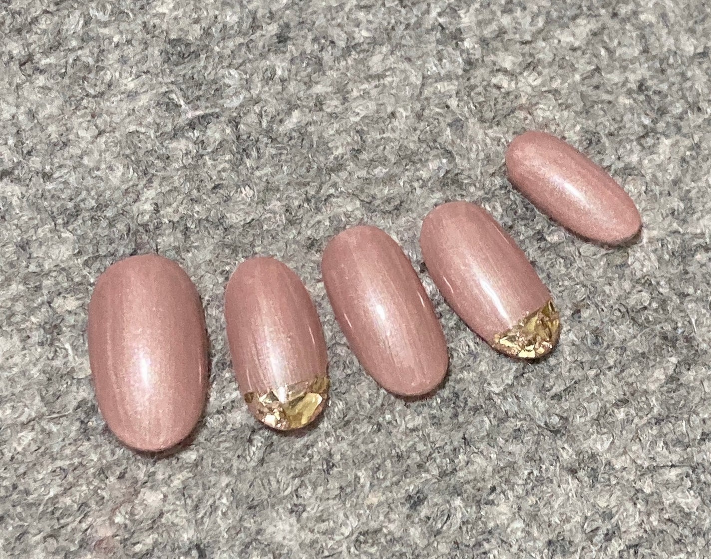 하린 on LIPS 「最近ネイル制作にハマっている私ですが、初めてガラスネイルなるも..」(1枚目)