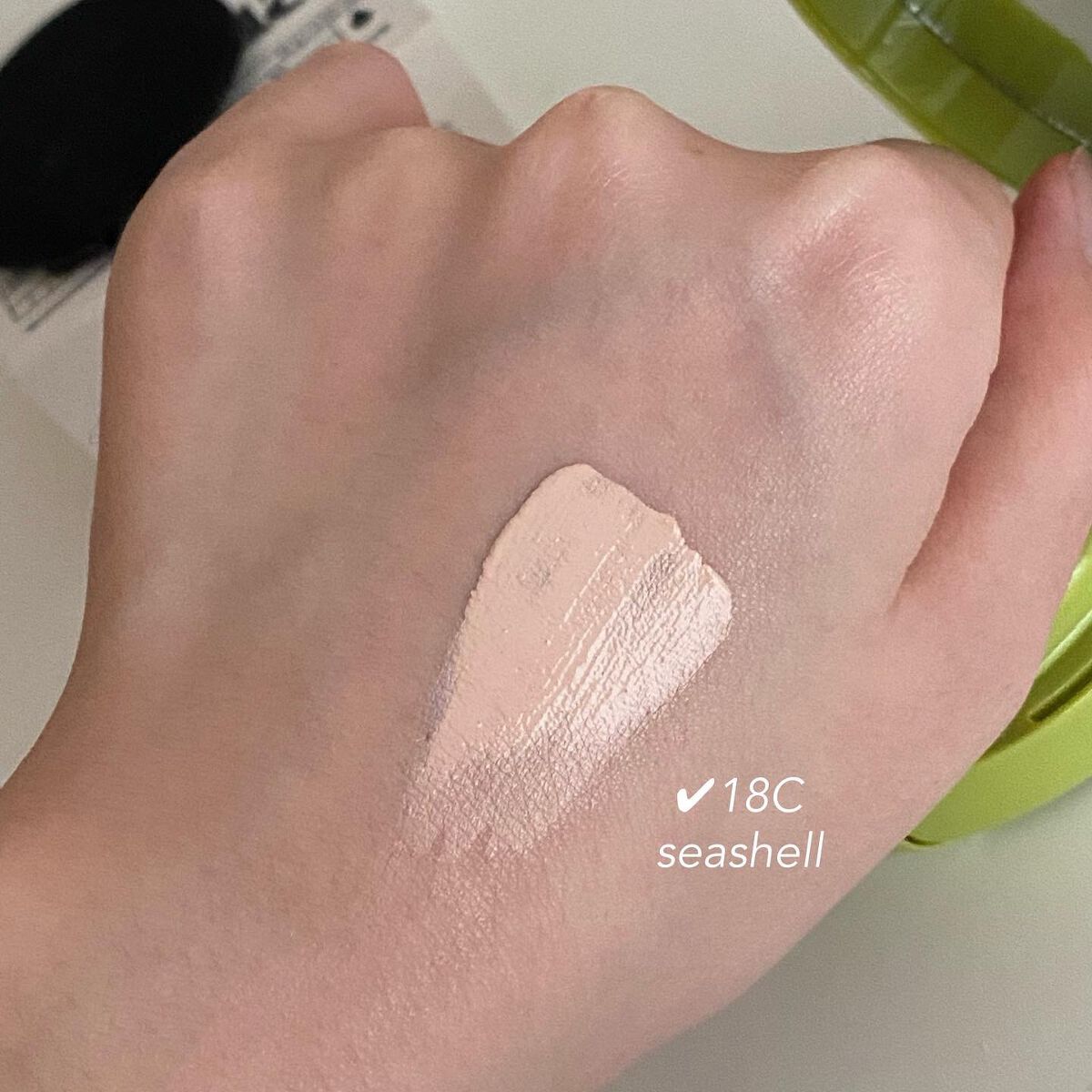 サテンウエアヘルシーグリーンクッション/unleashia/クッションファンデーションを使ったクチコミ(6枚目)