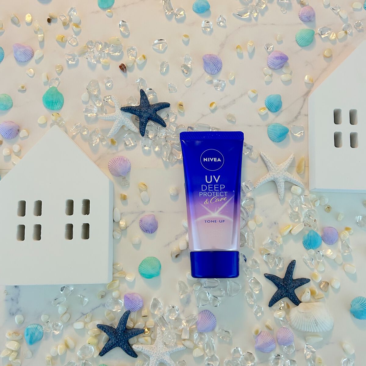 ニベアUV ディープ プロテクト&ケア トーンアップ エッセンス/ニベア/日焼け止めローションを使ったクチコミ(3枚目)