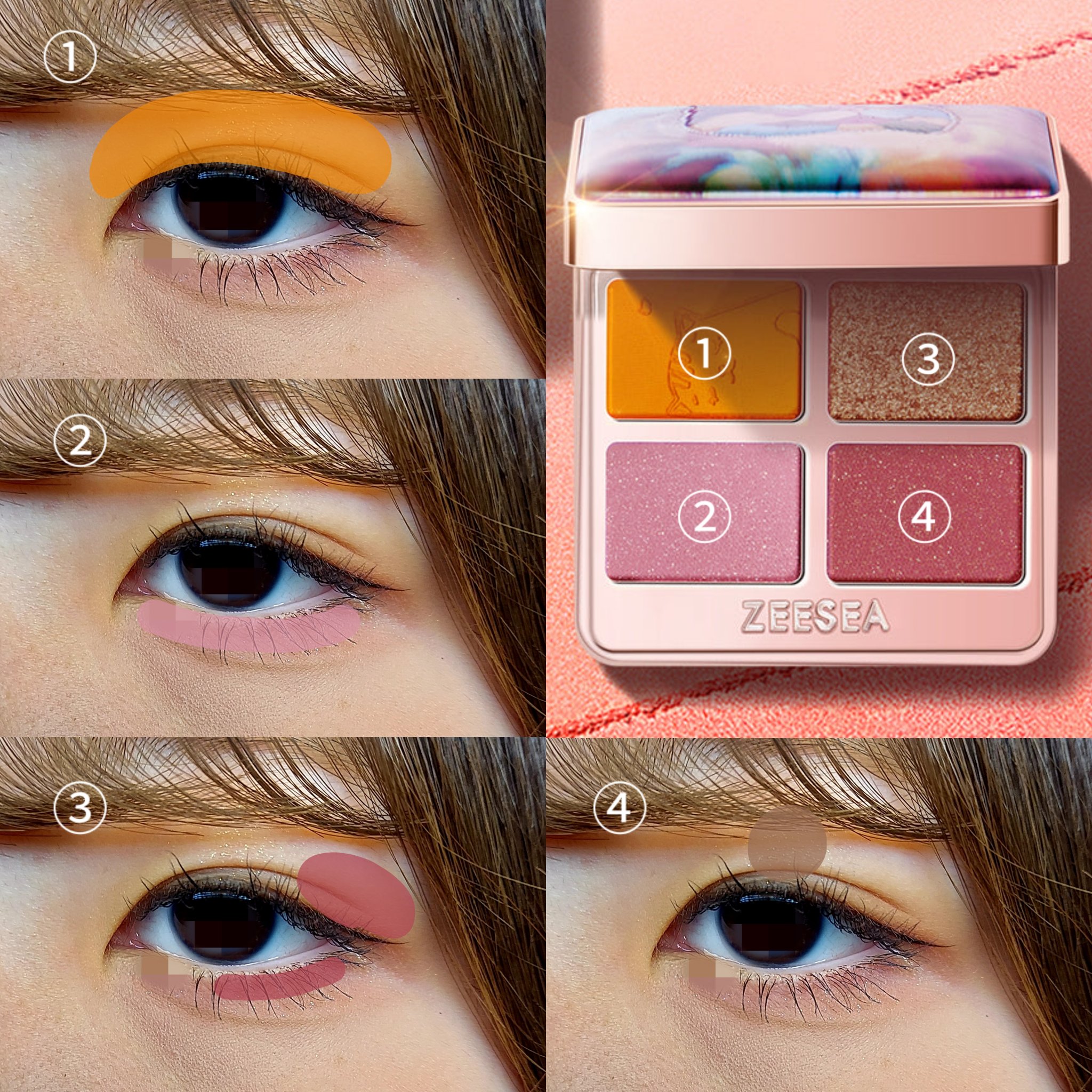 アニマルアイシャドウ(4シェード)/ZEESEA/アイシャドウパレットを使ったクチコミ（2枚目）