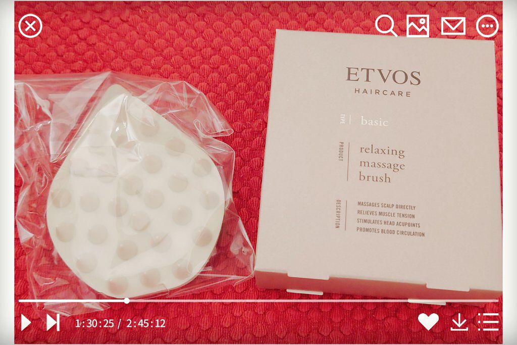 リラクシングマッサージブラシ/エトヴォス/スカルプブラシを使ったクチコミ（1枚目）