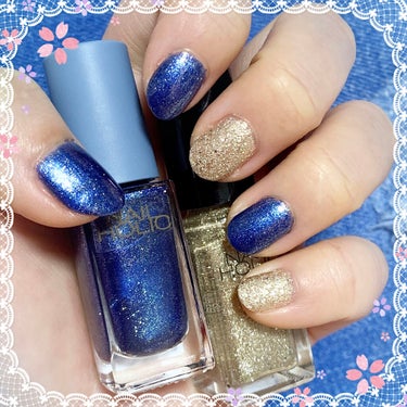 ✨💙💅カジュアルネイル💅💙✨

ネイルホリック「Spring Denim」限定色(BL963)と、ネイルホリック アート(GD083)を使用👼❤️

GD083は細筆のものなのですが普通に塗って使用しま