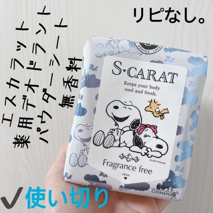 エスカラット 薬用デオドラント パウダーシート(無香料)のクチコミ「【エスカラット 薬用デオドラント パウダーシート】
内容量:40枚入
\★/無香料
スヌー.....」(1枚目)