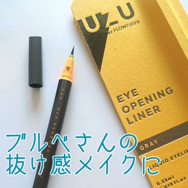 EYE OPENING LINER/UZU BY FLOWFUSHI/リキッドアイライナーを使ったクチコミ（1枚目）