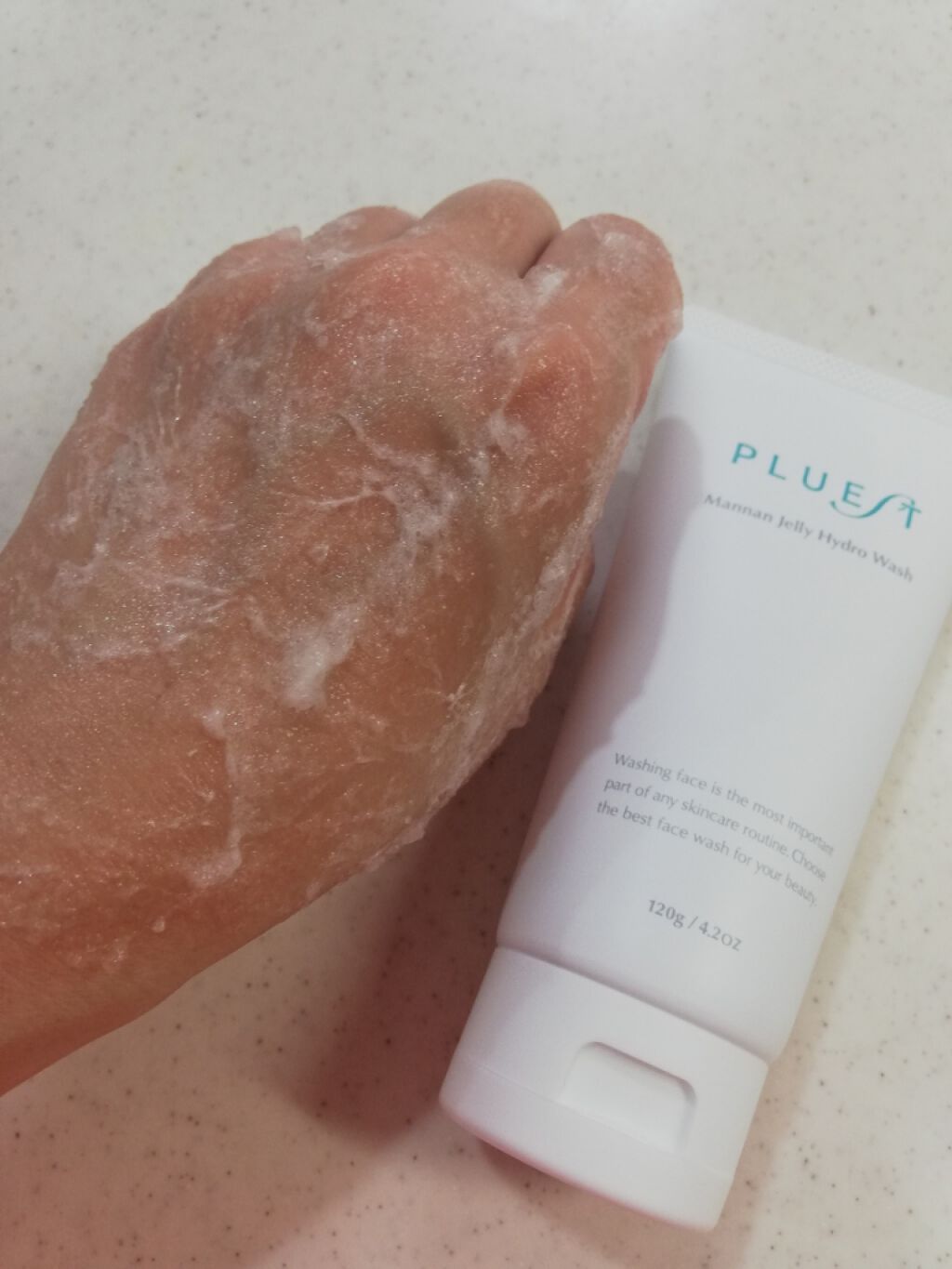 マンナンジェリーハイドロウォッシュ/PLUEST/洗顔料を使ったクチコミ(3枚目)