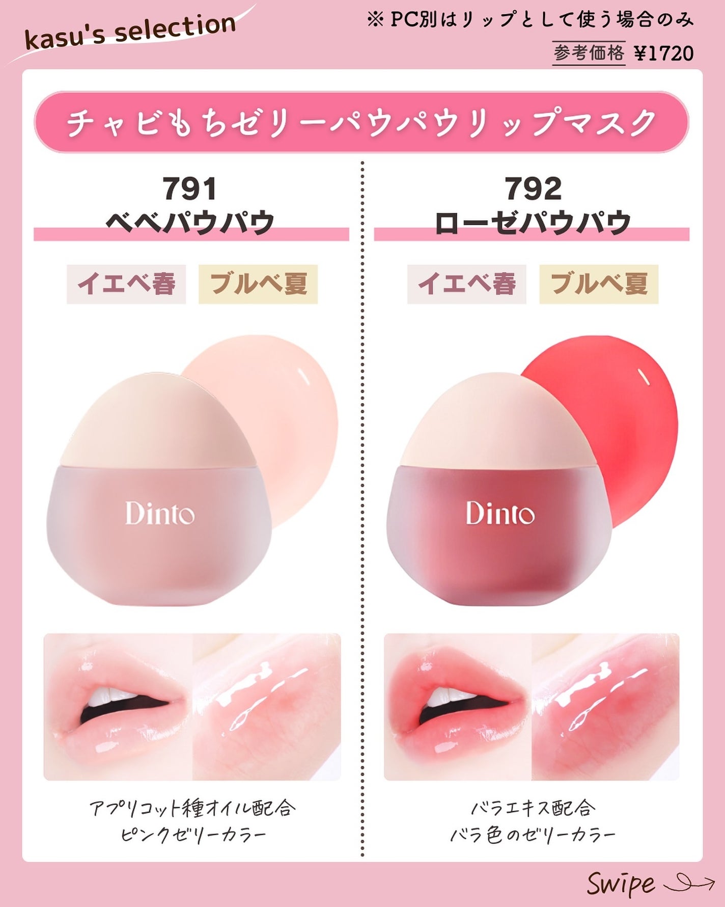 (ル・シャ ボテコレクション)ブラーゼリーボリュームリップティント/Dinto/リップティントを使ったクチコミ(8枚目)